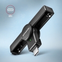 Axagon CRE-SMPC USB-C Smart card/ID card PocketReader smart card reader Indoor USB Type-C Black