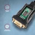 Axagon ADS-1PQN USB-A 2.0 - serial RS-232 DB9-M FTDI adapter cable 1.5m - Adapter - Digital/Daten se