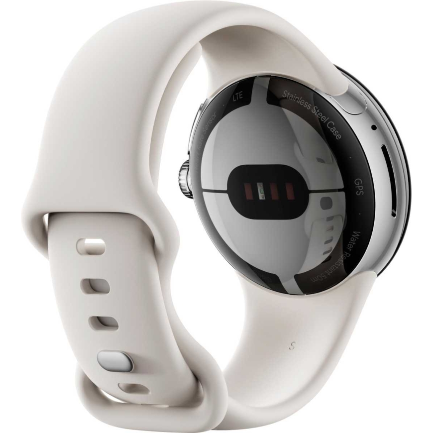 Google Pixel Watch LTE 41mm Pulēta sudraba/Sporta josta krems – 5
