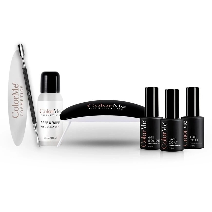 ColorMe kosmētikas komplekts: ColorMe ar rāvējslēdzēju GWP tekstila soma + ColorMe želeja pussaglabājošais nagu lakas, 10 ml + C – 4