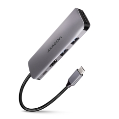 Axagon HMC-5 USB 3.2 Gen 1 hub, 2x USB-A, HDMI, SD/microSD, PD 100W, 20cm USB-C cable