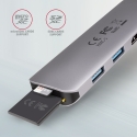 Axagon HMC-5 USB 3.2 Gen 1 hub, 2x USB-A, HDMI, SD/microSD, PD 100W, 20cm USB-C cable