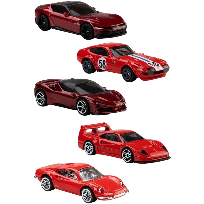 Mattel HOT WHEELS viiden Ferrarin automallisarja (JLN12) – 2