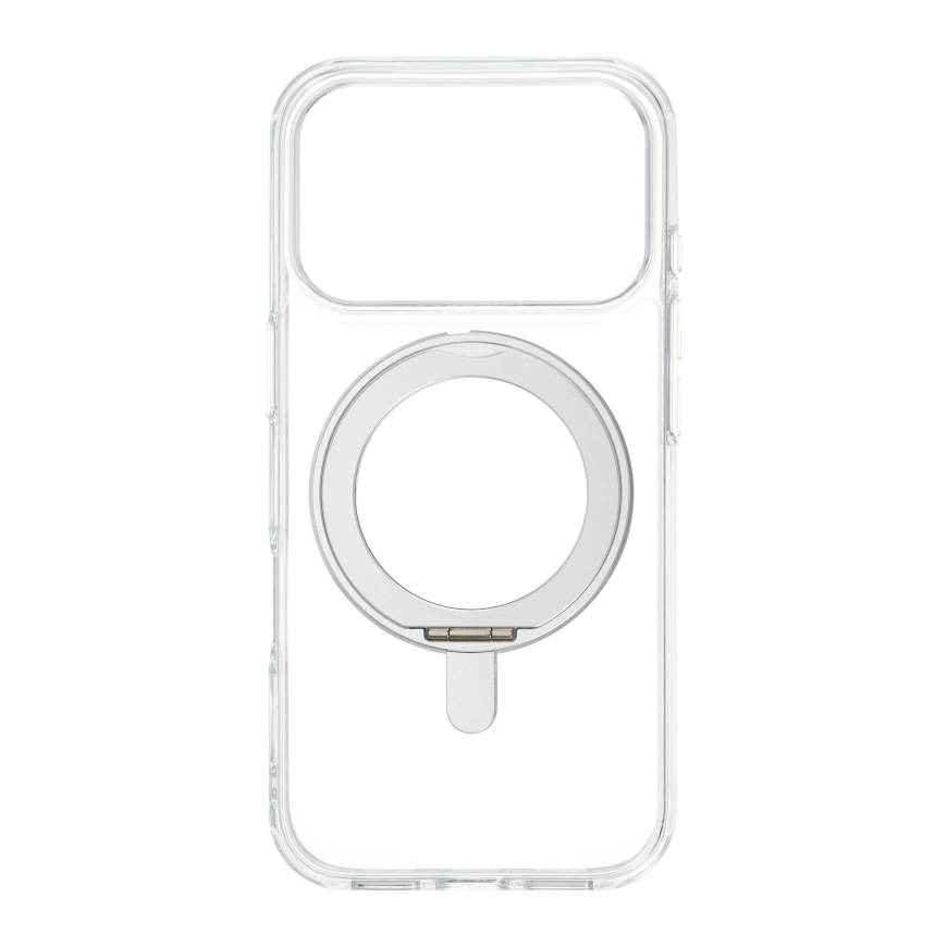 FoneKit Premium Kickstand MagSafe kaitseümbris jalustaga, iPhone 18 Pro Max / 17 Pro Max, läbipaistev