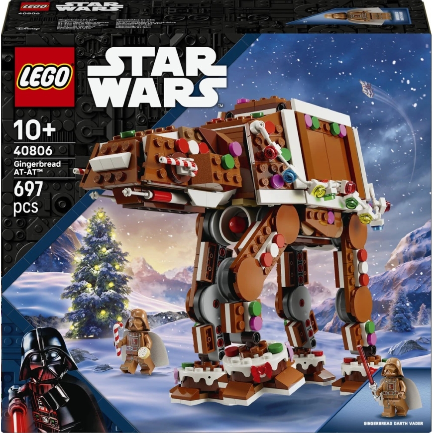 „LEGO® Star Wars™“ meduolinis AT-AT™ vaikštūnas, kalėdinis rankdarbių ir konstravimo rinkinys 40806