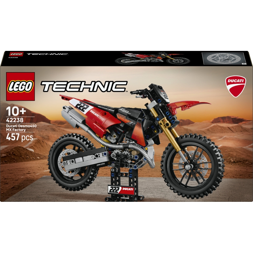 LEGO Technic 42238 Ducati Desmo450 MX Factory motociklas