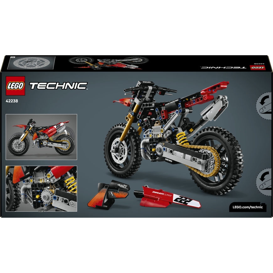 LEGO Technic 42238 Ducati Desmo450 MX Factory motocikls – 2