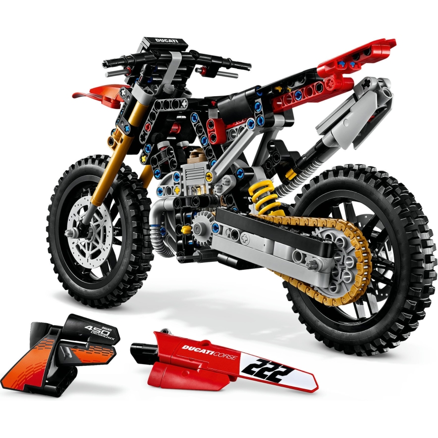 LEGO Technic 42238 Ducati Desmo450 MX Factory motocikls – 4