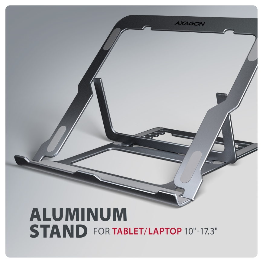 Axagon STND-LAG Laptop-Ständer, höhenverstellbar, faltbar, Aluminium – 2