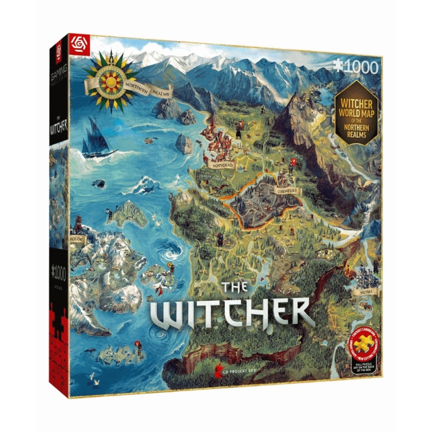 Puzzle Good Loot Gaming - The Witcher: Põhja kuningriikide kaart 1000 tk
