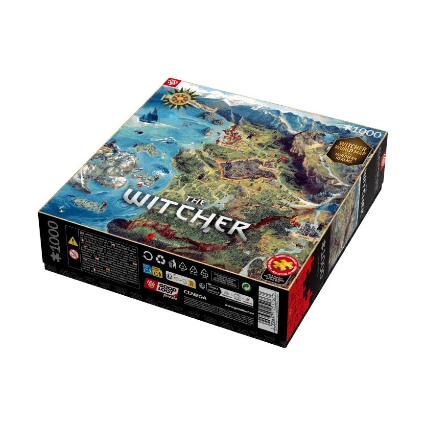 Puzzle Good Loot Gaming - The Witcher: Ziemeļu valstību karte 1000 gab. – 4