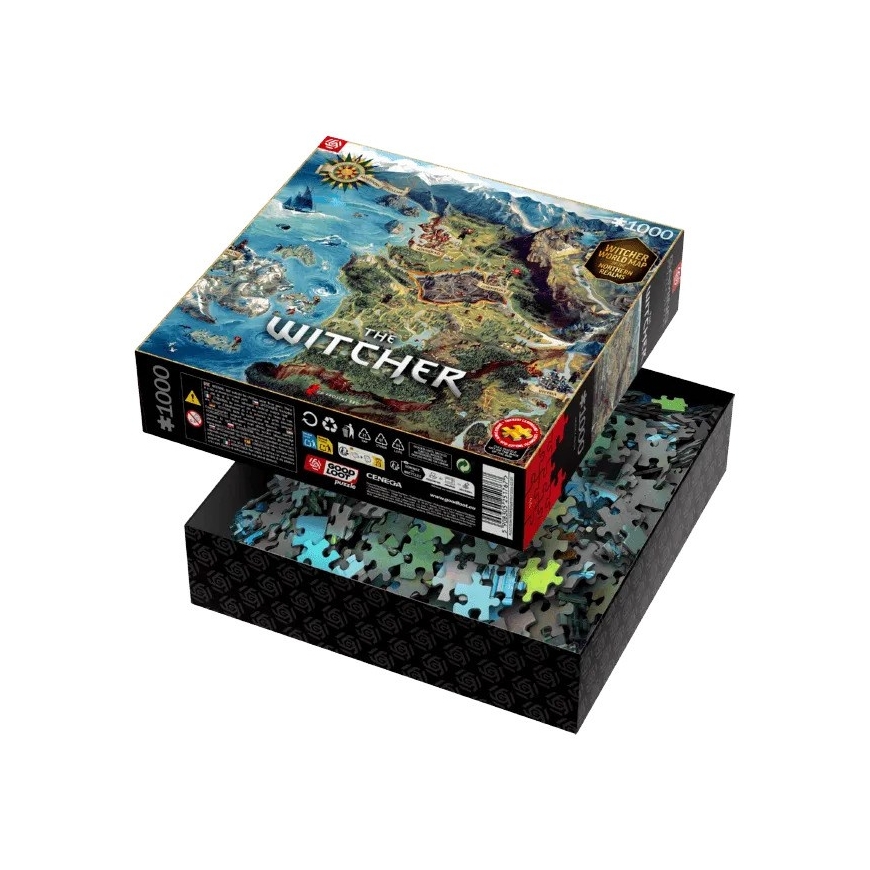 Puzzle Good Loot Gaming - The Witcher: Pohjoisvaltakuntien kartta 1000 kpl – 5