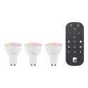 Eglo Connect.z protinga lemputė, GU10, RGB+CCT, 4,5 W, 345 lm, 3 vnt., nuotolinio valdymo pultas Eglo Connect.z protinga lemputė, GU10, RGB+CCT, 4,5 W, 345 lm, 3 vnt., nuotolinio valdymo pultas