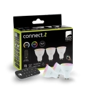 Eglo Connect.z protinga lemputė, GU10, RGB+CCT, 4,5 W, 345 lm, 3 vnt., nuotolinio valdymo pultas Eglo Connect.z protinga lemputė, GU10, RGB+CCT, 4,5 W, 345 lm, 3 vnt., nuotolinio valdymo pultas