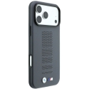 Dėklas BMW M Mėlyna Perfo Metal Logo MagSafe, skirtas iPhone 18 Pro Max / 17 Pro Max, pilkas Dėklas BMW M Mėlyna Perfo Metal Logo MagSafe, skirtas iPhone 18 Pro Max / 17 Pro Max, pilkas