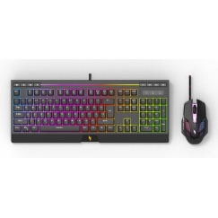Acer NAK200 + NMW200 tastatūra Pele iekļauta Speļu USB US International Melns