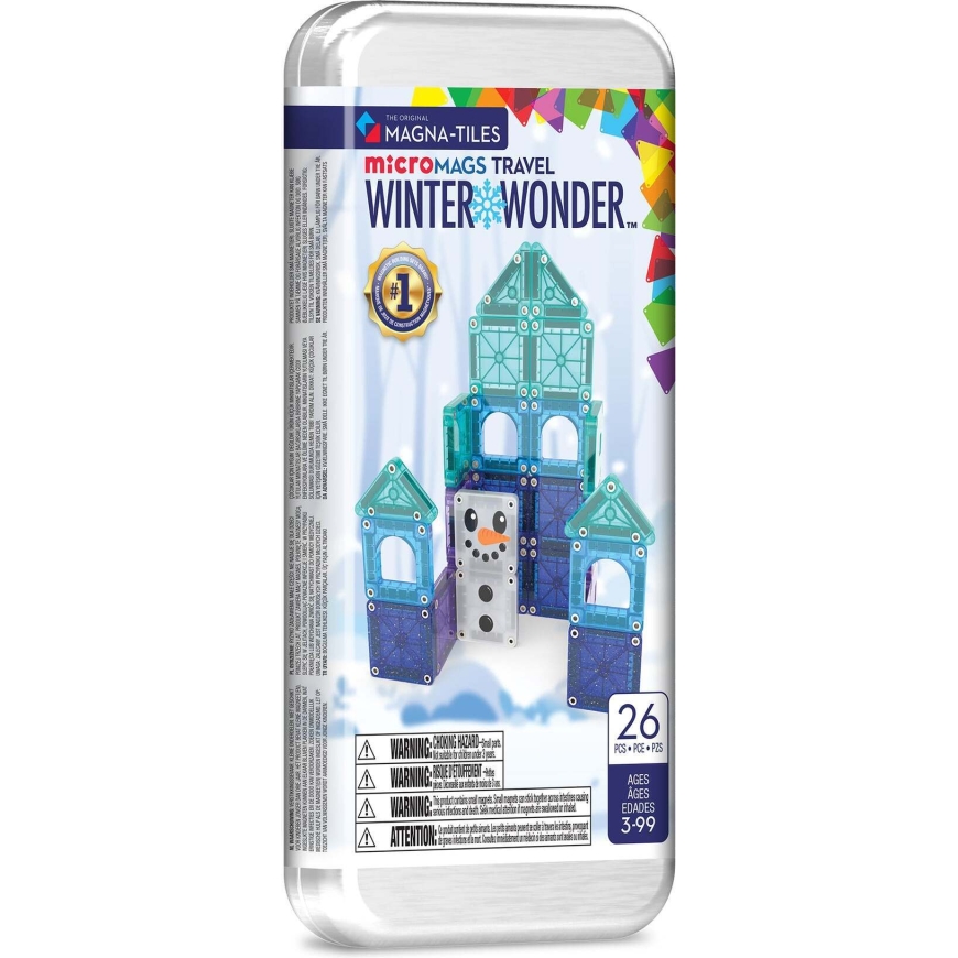 MAGNA-TILES microMAGS Winter Wonder магнитный дорожный набор, 26 деталей