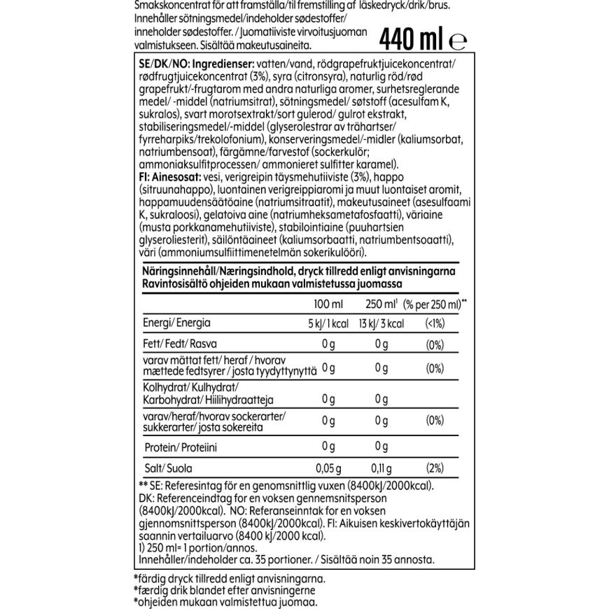 SodaStream Rozā greipfrūts bez cukura 440 ml - dzirkstošā dzēriena koncentrāts – 2