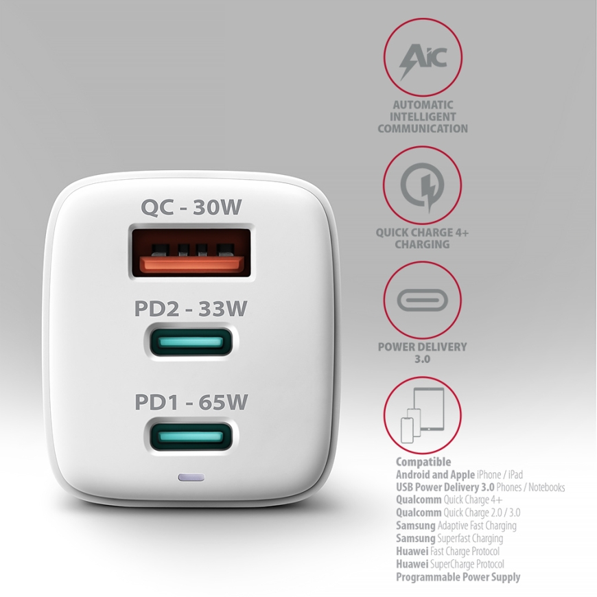 Axagon ACU-DPQ65W mobile device charger – 4