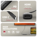 Axagon RVC-HI8KPD, USB-C - HDMI 2.1 redukce / adaptér, 8K/60Hz, 4K/144Hz, HDR10+, PD100W 0,16 m USB Axagon RVC-HI8KPD, USB-C - HDMI 2.1 redukce / adaptér, 8K/60Hz, 4K/144Hz, HDR10+, PD100W 0,16 m USB