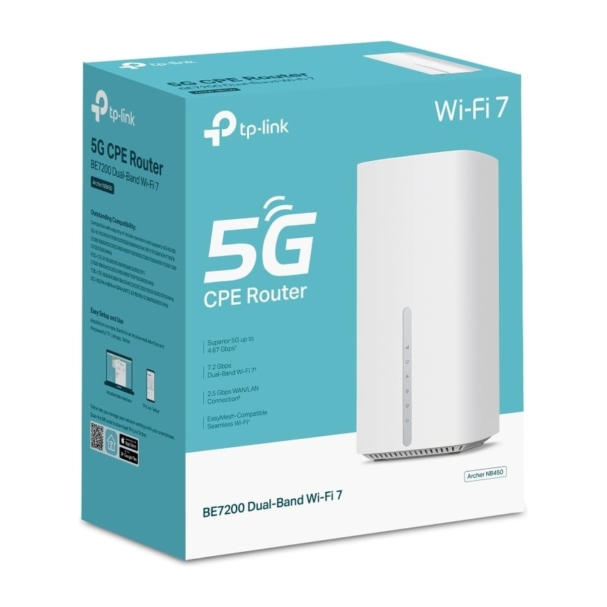 TP-LINK Archer NB450 5G Dual-Band modem and WiFi7 router – 4