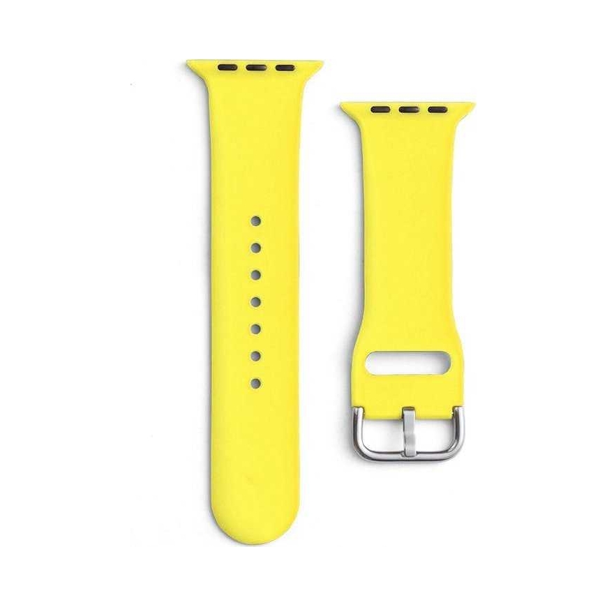 Hurtel-silikonihihna APS Apple Watchille 41/40/38 mm keltainen