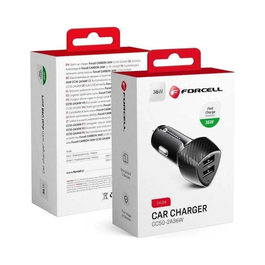ForCell FORCELL CARBON autotalli USB-laturin