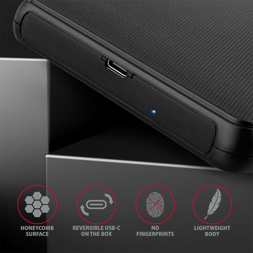 Axagon EE25-SLC tallennusaseman kotelo HDD-/SSD-kotelo Musta 2.5" – 5