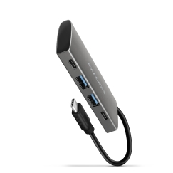 Axagon HMC-4G2 sąsajos šakotuvas USB 3.2 Gen 2 (3.1 Gen 2) Type-C 10000 Mbit/ai Pilka