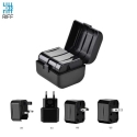 Riff Multi adapter UK 3-pin - Euro 2pin - US (USA) - Aasia + Kantopakkaus Riff Multi adapter UK 3-pin - Euro 2pin - US (USA) - Aasia + Kantopakkaus