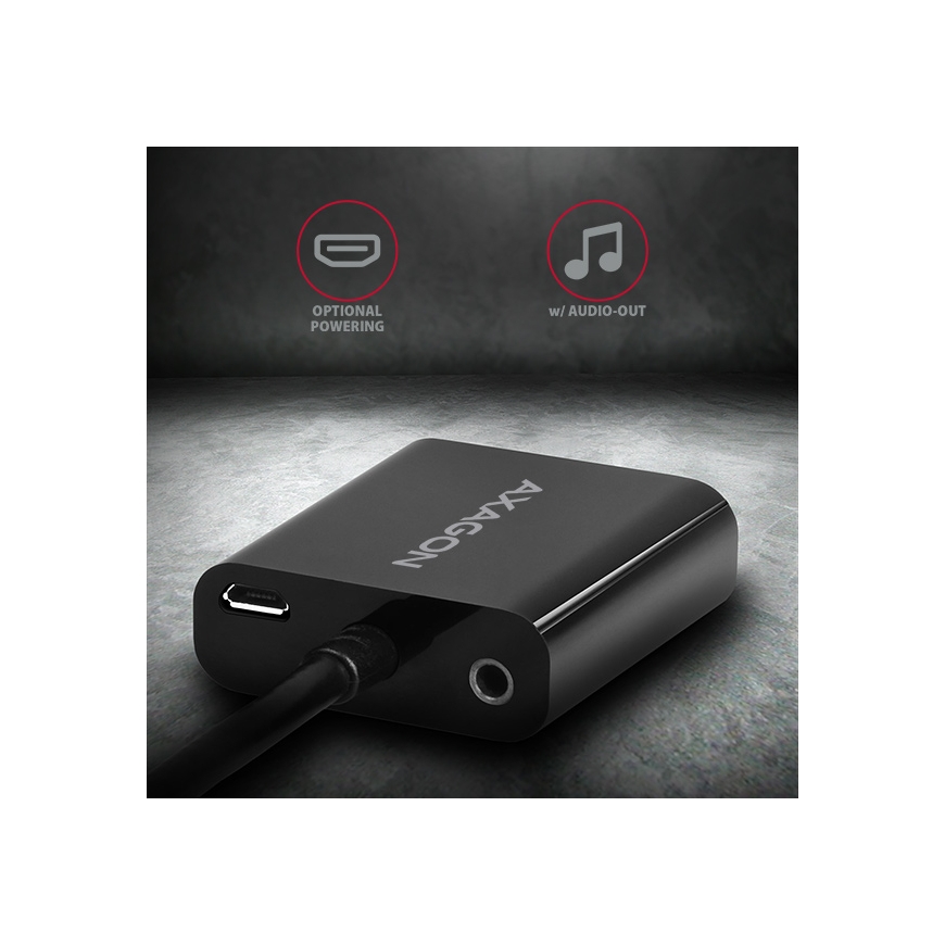 Axagon RVH-VGAN video kabeļu aksesuārs 0,15 m HDMI Type A (Standard) VGA (D-Sub) Melns – 3