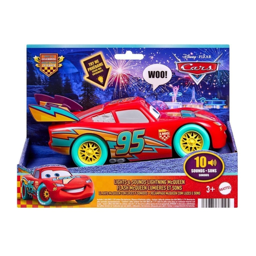 Cars Salama McQueen Day Hero, auto ar gaismām un skaņām