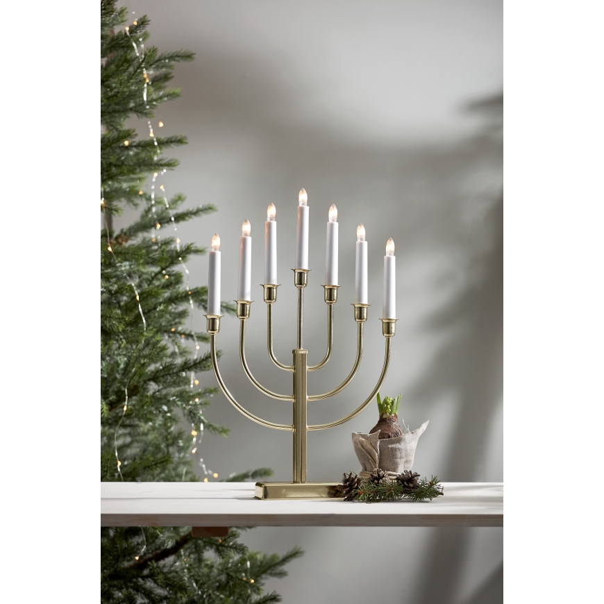Star Trading Kristina 7-arm candlestick, brass – 2