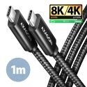 Axagon BUCM4X-CM10AB USB kabelis USB4 Gen 3x2 1 m USB C 40 Gbit/s 240 W Melns Axagon BUCM4X-CM10AB USB kabelis USB4 Gen 3x2 1 m USB C 40 Gbit/s 240 W Melns