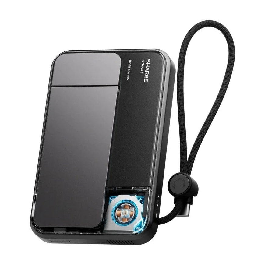 SHARGE ICEMAG 3 Powerbank, 10,000mAh, 25W Qi2, 35W USB-C - black
