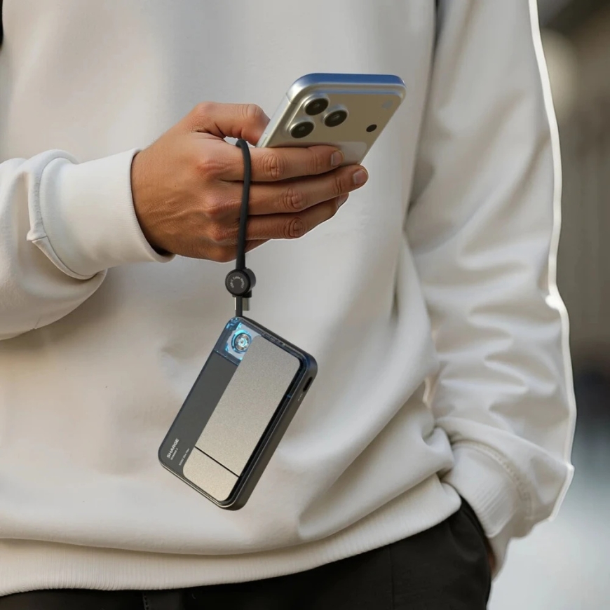 SHARGE ICEMAG 3 Powerbank, 10,000mAh, 25W Qi2, 35W USB-C - melns – 4