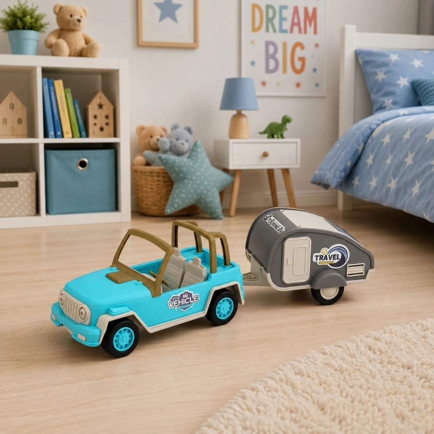 Sinine haagissuvila Bekelike auto – 2