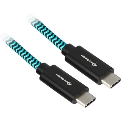 Sharkoon USB 3.1 C-C melnais/zilais 0.5m