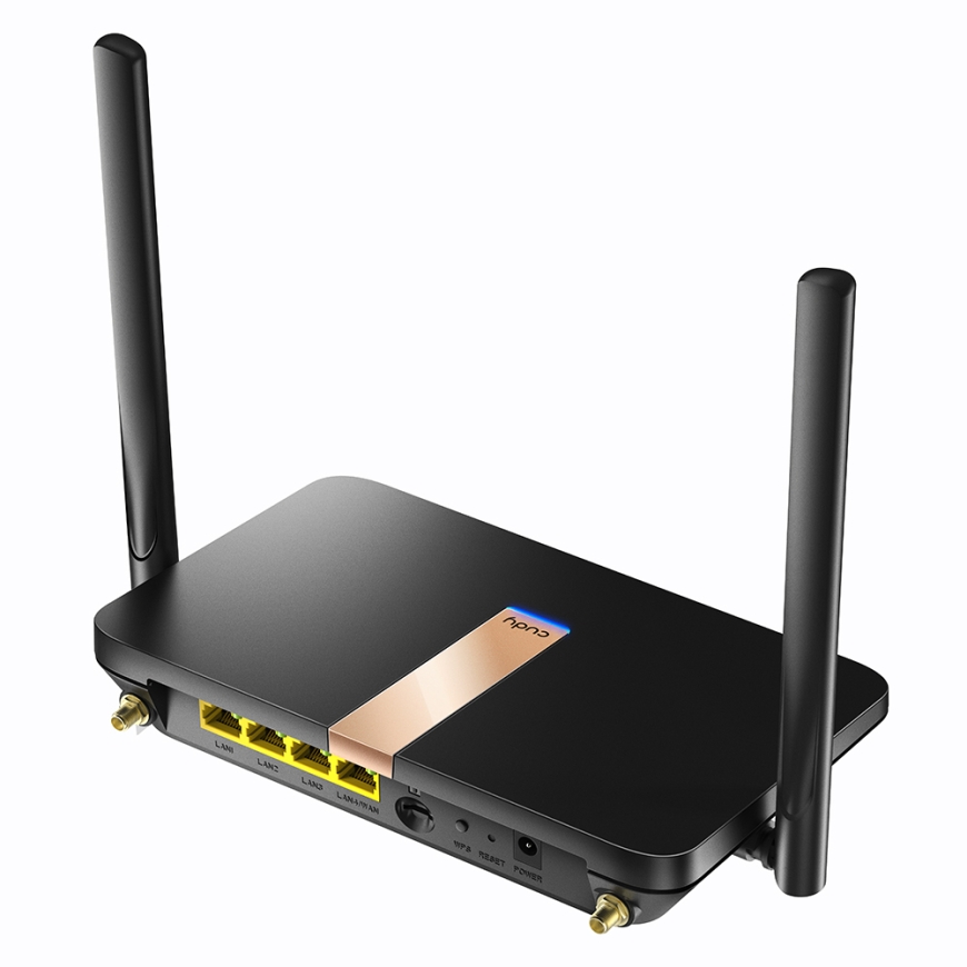 Cudy LT500D juhtmevaba ruuter Kiire Ethernet Kaks sagedusala (2,4 GHz / 5 GHz) 4G Must – 4