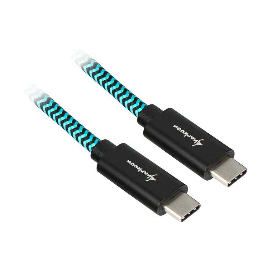 Sharkoon USB 3.1 C-C musta/sininen 0.5m