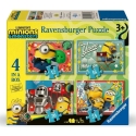 Ravensburger 120043485 Minionid 3 mõistatust 4 in 1 Ravensburger 120043485 Minionid 3 mõistatust 4 in 1
