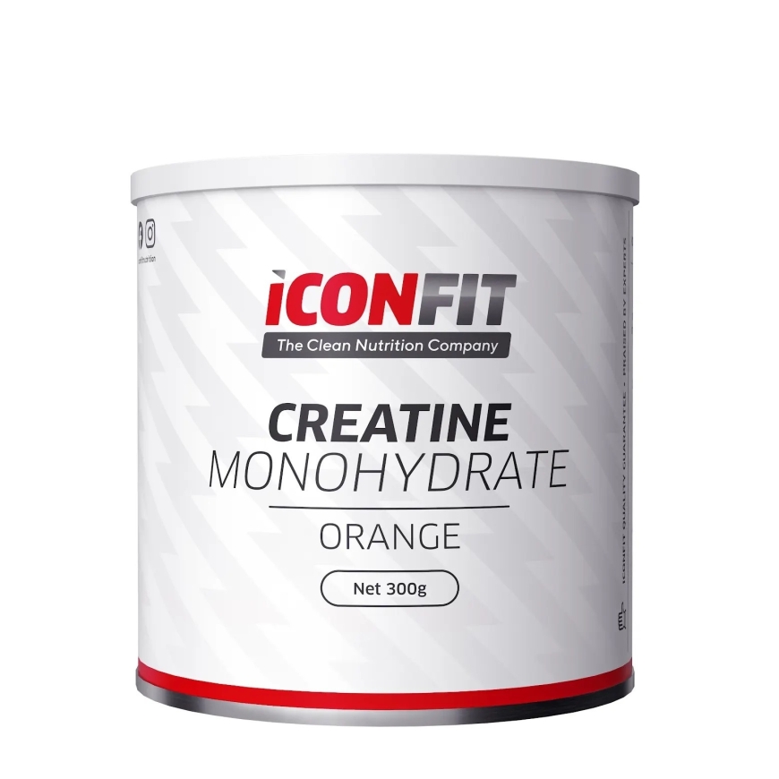 ICONFIT Микронизированный креатин моногидрат, апельсин, 300 г