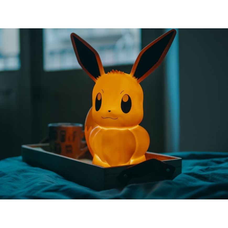 TEKNOFUN Eevee kūdikio naktinė lempa stovinti ruda, kreminė LED – 3