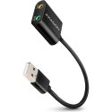 Axagon ADA-12 USB sound card with 15 cm cable and metal body.