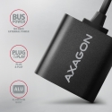 Axagon ADA-12 USB sound card with 15 cm cable and metal body.