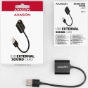 Axagon ADA-12 USB sound card with 15 cm cable and metal body.