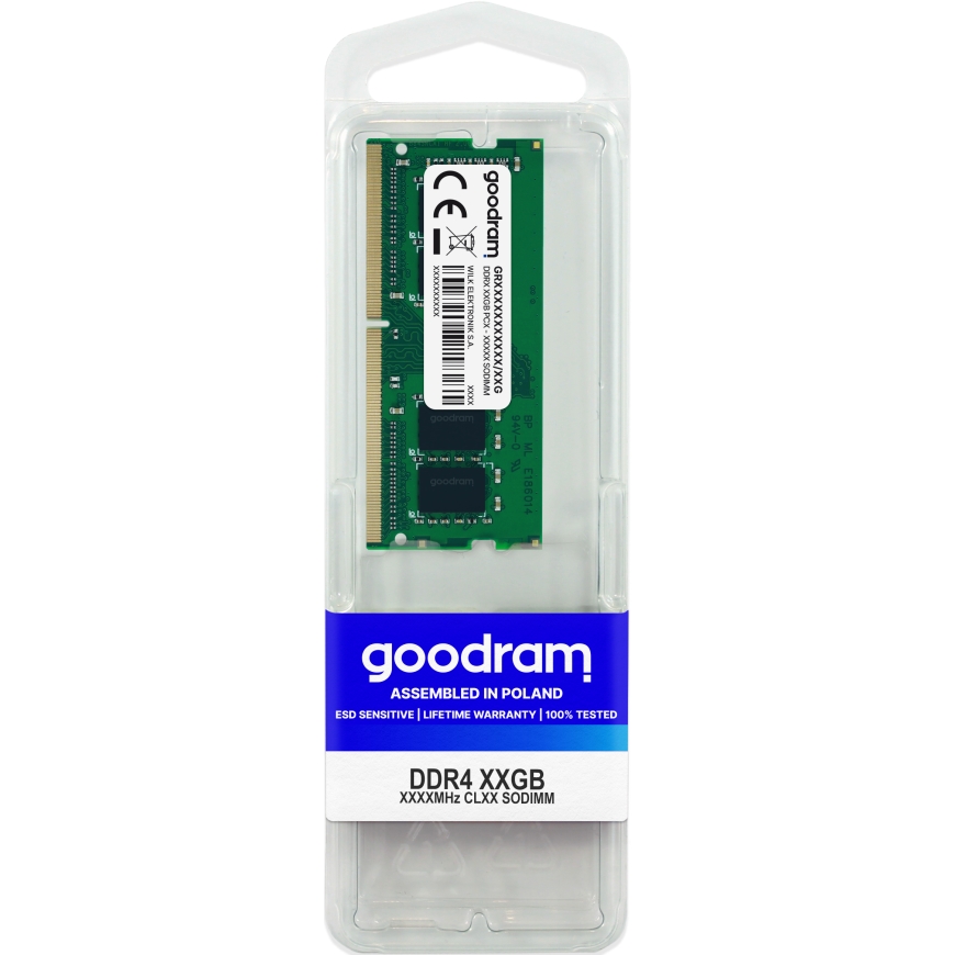 Goodram GR3200S464L22S/8G muistimoduuli 8 GB 1 x 8 GB DDR4 260-pin SO-DIMM