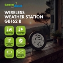 "GreenBlue" wireless weather station, indoor/outdoor temperature, clock, selectable °C / °F, operating range up to 60 m, black, "GreenBlue" wireless weather station, indoor/outdoor temperature, clock, selectable °C / °F, operating range up to 60 m, black,