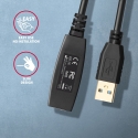 Axagon ADR-310 USB кабель USB 3.2 Gen 1 (3.1 Gen 1) 10 m USB A 5 Gbit/s Черный