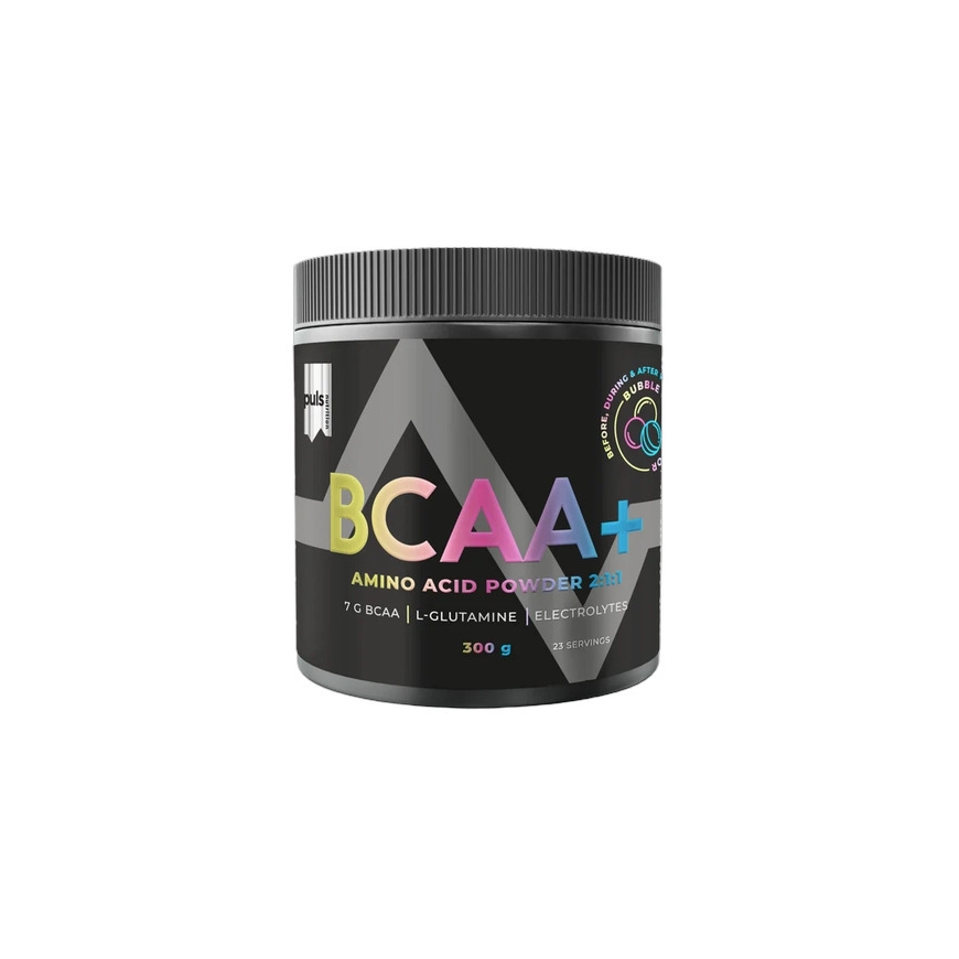 Пульс Нутришн BCAA+ аминокислотный порошок, жевательная резинка, 300 г